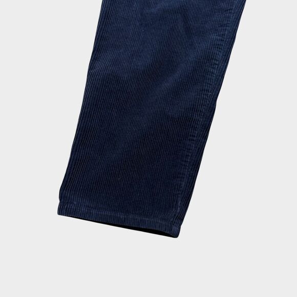 Ralph Lauren Corduroy Pants Womens 12P Navy Blue High Rise Straight Leg - Picture 7 of 13